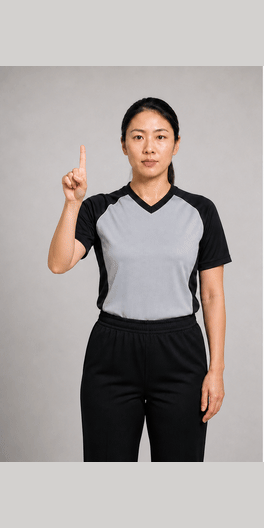 1 分手势示意图:伸出一根手指,前臂保持不动,手腕像旗子一样摆动一次。
